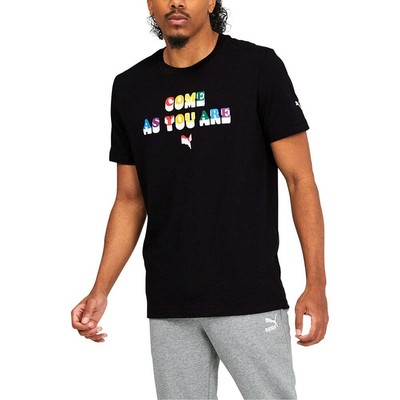

Puma Come As You Are Graphic Crew Neck Футболка с коротким рукавом мужская Размер  Athletic, Черный, Puma Come As You Are Graphic Crew Neck Short Sleeve TShirt