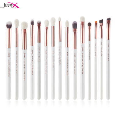 Jessup Eye Makeup Brush Rose Gold 15pcs Blending Brushes Concealer Cosmetic Kit