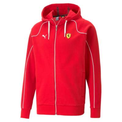 

Puma Ferrari Race Full Zip Jacket Mens Size  Повседневная спортивная верхняя одежда 5381640, Красный, Puma Ferrari Race Full Zip Jacket