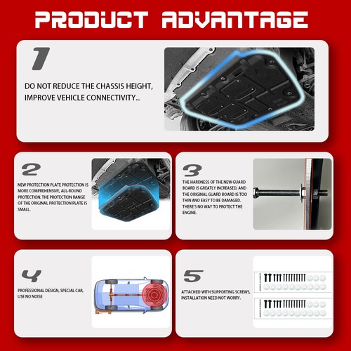 For VW Passat 2011-2018 Auto Engine Cover Chassis Guards Shield Mud Flaps Black