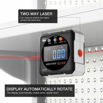 Laser Angle Gauge Level Box with Magnetic Base Digital Angle Finder For Band Saw