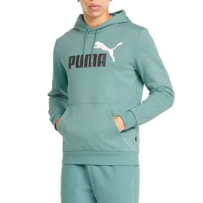 

Пуловер с капюшоном Puma Ess+ 2 Col Logo Мужская синяя повседневная спортивная верхняя одежда 846849, Синий, Puma Ess+ 2 Col Logo Pullover Hoodie