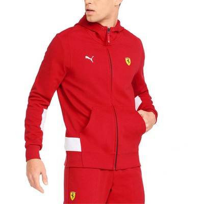 Puma Sf Race Sweat FullZip Hoodie Мужская красная повседневная спортивная верхняя одежда 53374502