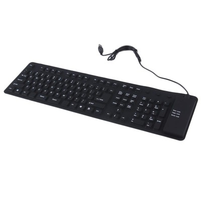 109 Keys Waterproof Portable Soft Flexible Silicone Keyboard