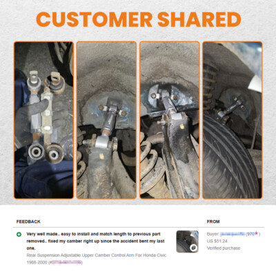 Rear Suspension Adjustable Upper Camber Control Arm For Honda Civic 1988-2000