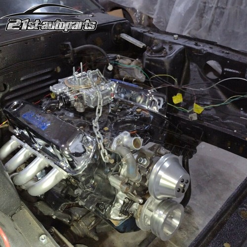 Crankshaft + Water Pump Pulley V-Belt For Small Block Ford 302 351w 351C 4 Bolt