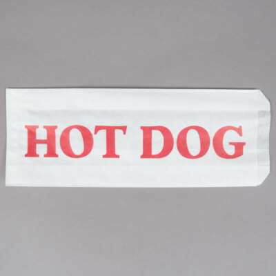 Carnival King 3 1/2'' x 1 1/2'' x 9'' Printed  Hot Dog Bag (select quantity below)
