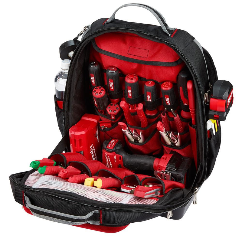 MILWAUKEE 15 In. Ultimate Jobsite Backpack with 9-Pocket Utility Pouch Organizer