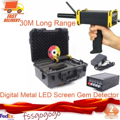 Long Range Gold/Silver Metal Detector LED Digital Laser Detector w/Voice Alarm