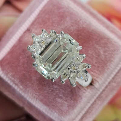 Sprkly Cubic Zircon Wedding Women Jewelry Pretty 925 Silver Filled Ring Sz 6-10
