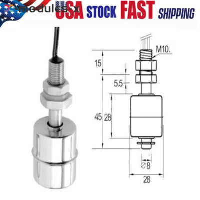 MINI Indicator Vertical Water Level Sensor Stainless Steel 45mm Float Switch USA