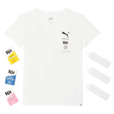 

Puma X You Tie Dye Kit Футболка с круглым вырезом и короткими рукавами Женские белые повседневные топы 9, Белый