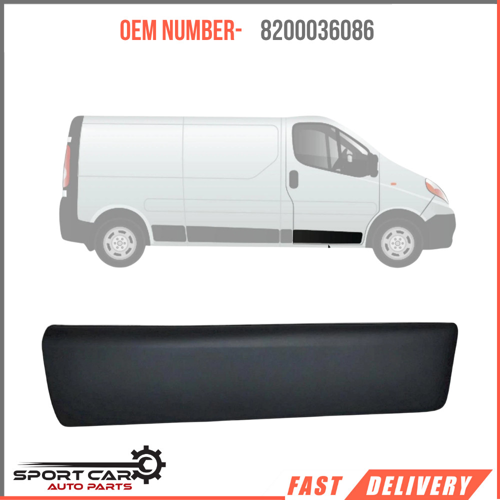 Baguette porte avant droite Renault Trafic II OEM 8200036086 moulure latérale