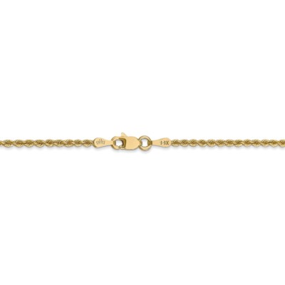 Pre-owned Wishing For Claudia 14k Yellow Gold 2mm Handmade Rope Chain Bracelet 6 Inch