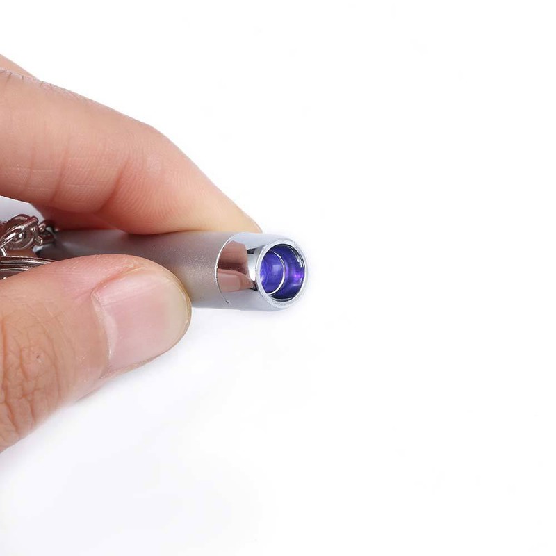 UV Mini Keyring Flashlight LED Torch Lamp Light Currency Detector Keychain