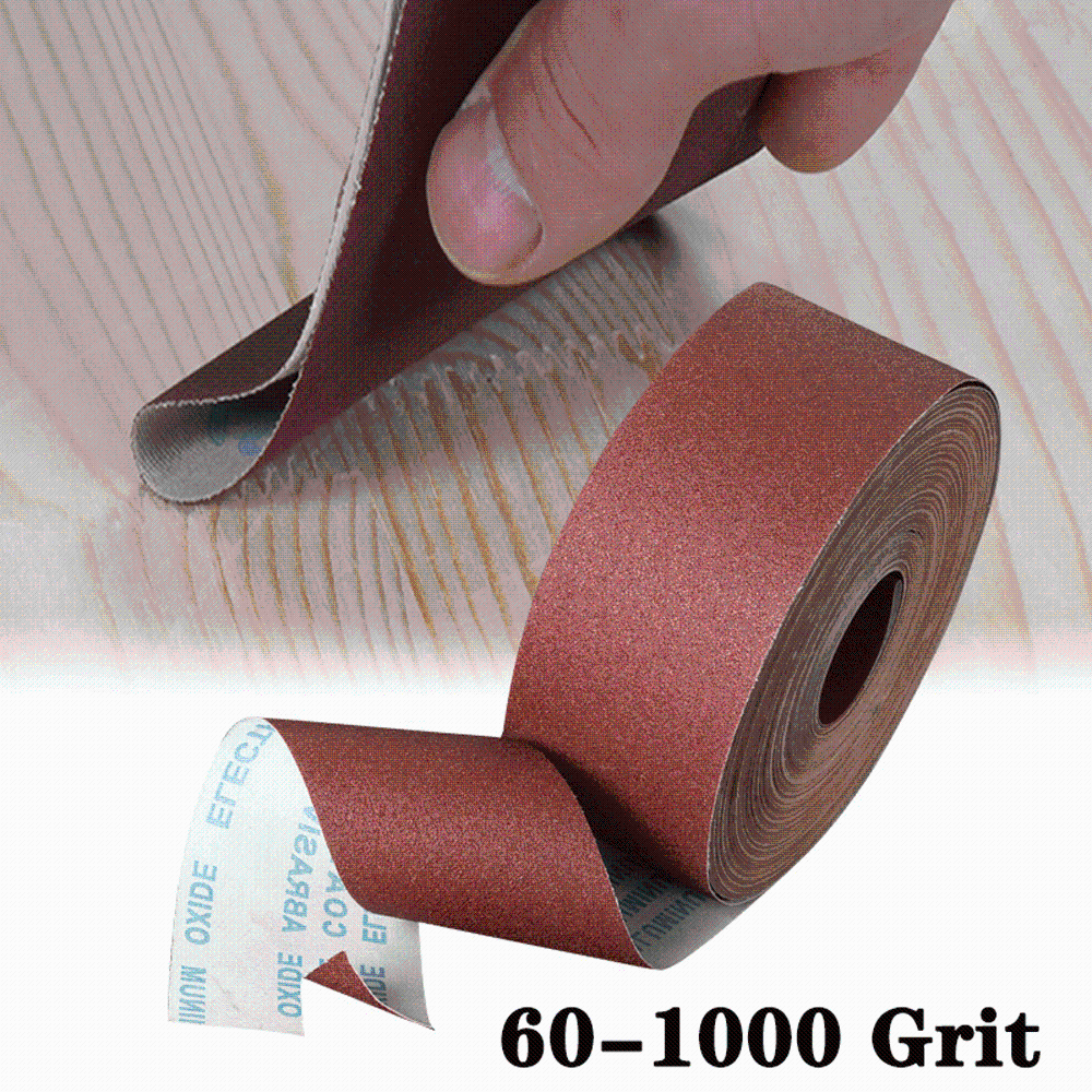 1m 60-1000 Grit Emery Roll Polishing Sandpaper Metalwork Woodworking Abrasive