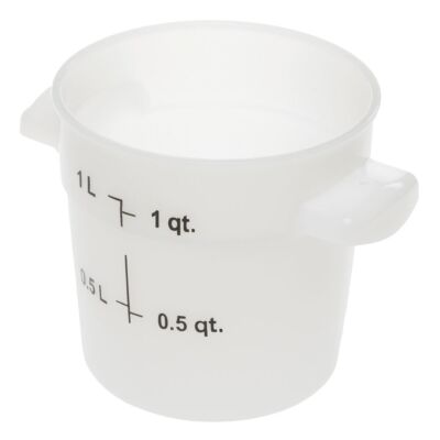 Carlisle StorPlus Round Food Storage Container, 1 Qt - 5 3/25''Dia x 4 97/100''H