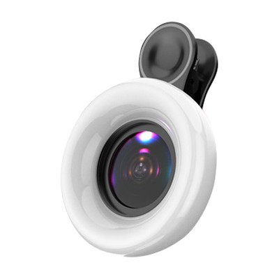 Mobile Phone Fill Light 15x Macro Lens Selfie LED Ring Flash Lights Universal US