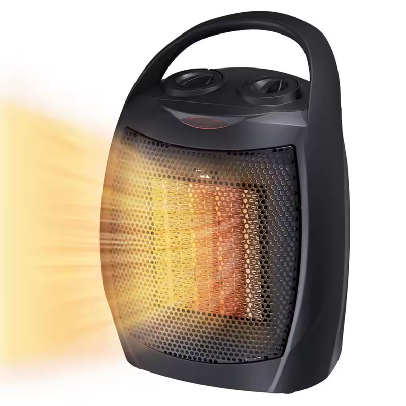 Portable Space Heater 1500W Electric Heater Adjustable Thermostat Compact Heater