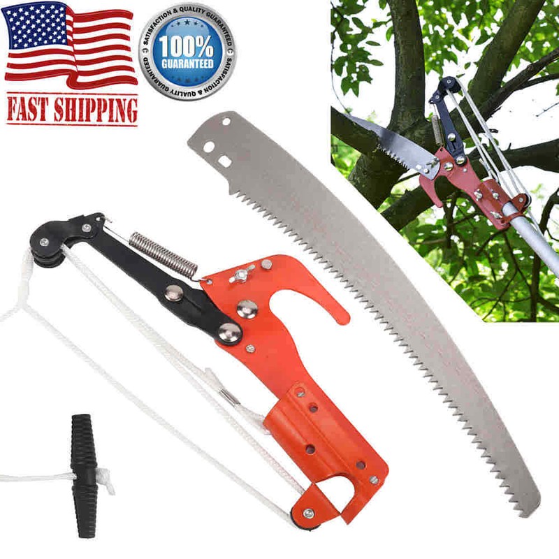 Tree Pruner Saw Fruit Picker Shears Branch Scissors Long Reach Limb Pole Cutter