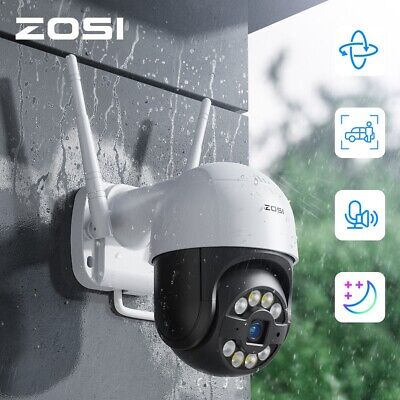 ZOSI 3MP PTZ Wireless Outdoor WIFI Security IP Camera System Color Night Vision