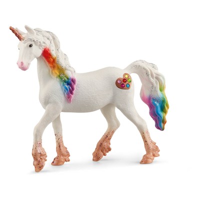 SCHLEICH Bayala Rainbow Love Unicorn Mare Toy Figure, Multi-colour (70726)