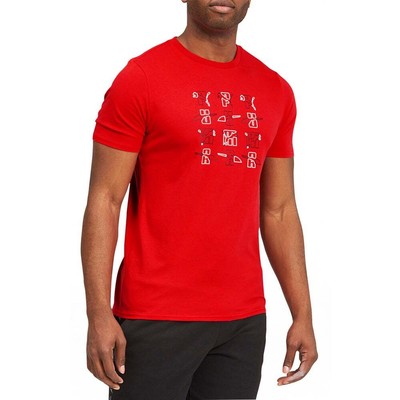 

Puma 531074-11 Mens Elevate Graphic Crew Neck Short Sleeve T-Shirt Casual -, Красный, Puma Elevate Graphic Crew Neck Short Sleeve