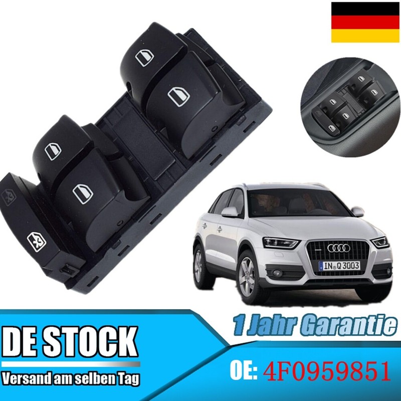 FENSTERHEBER SCHALTER KNOPF VORNE Für AUDI A3 8P A6 4F C6 Q7 Fenster 4F0959851