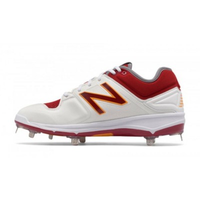 new balance metal cleats red