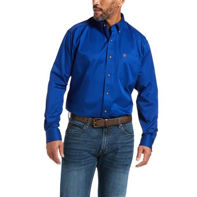 

Рубашка мужская синяя повседневная синяя на пуговицах Ariat Solid Twill с длинным рукавом 10006660, Синий, Ariat Solid Twill Long Sleeve Button Up Shirt