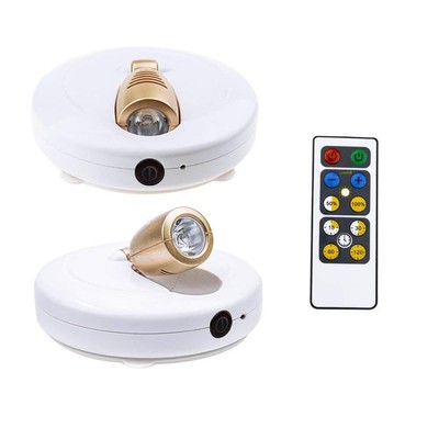 HONWELL LED Spotlight Wireless Accent Lights 2 Pack Battery Powered Warm White P