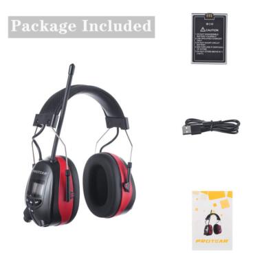 Bluetooth Hearing Protection Headphones with FM AM Radio，25dB NRR Rechargeabl...