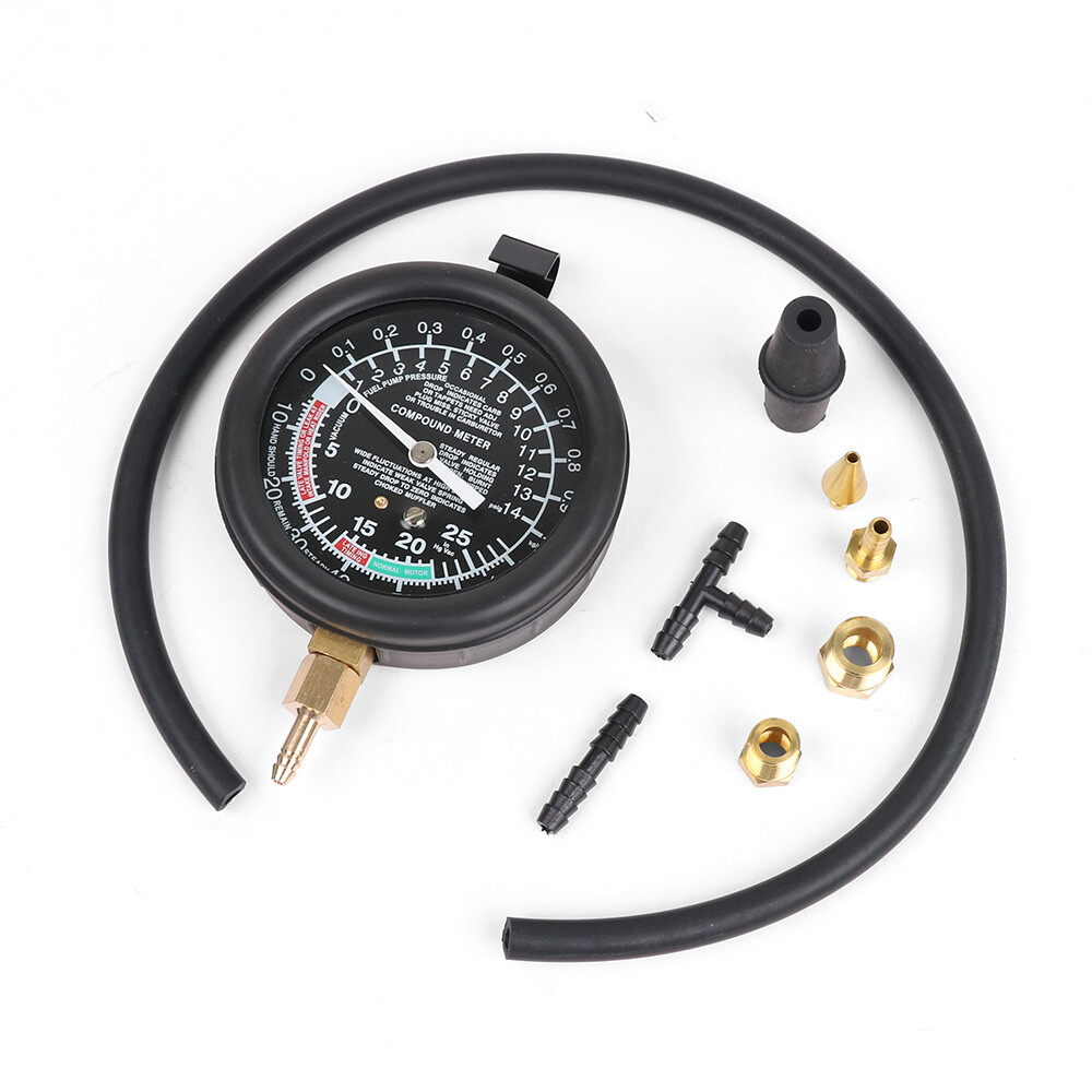 Carburetor Carb Valve Fuel Pump Pressure Vacuum Tester Gauge Test Tool