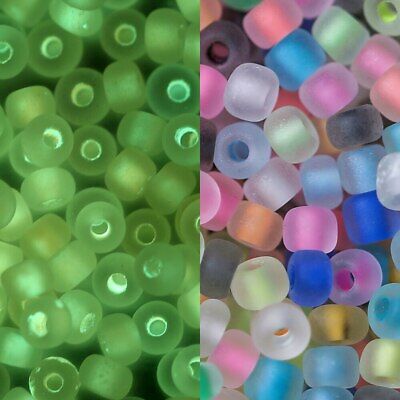 600Pcs/Lot 3mm Frosted Luminous Seed Beads Loose Spacer Beads for DIY Necklace 