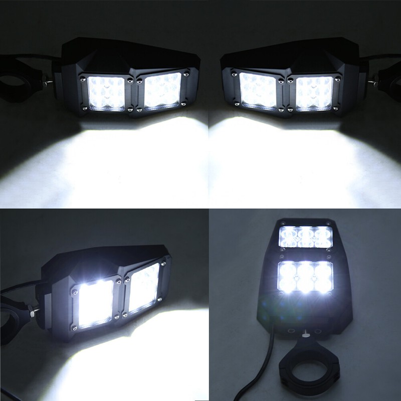 UTV Rear View Side Mirrors w/ LED Light Polaris RZR CanAm SXS 1.5"2" Roll Cage eBay