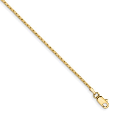 Pre-owned Superdealsforeverything Real 14kt Yellow Gold 1.0mm Box Chain Bracelet; 9 Inch, Lobster Clasp