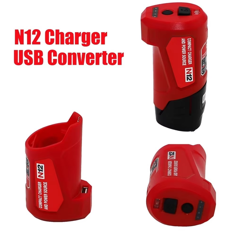 N12 Charger Converter USB Power Adapter Phone Charger Adapter For Milwaukee 48-5