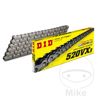 DID Open chain with rivet hook X-RING 520 VX 3/128