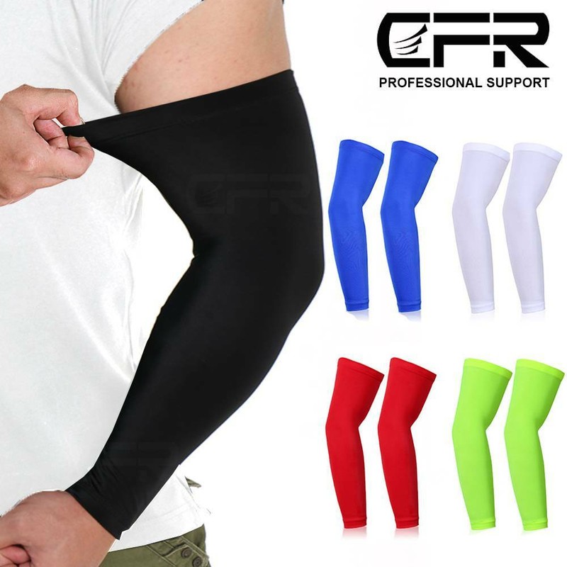 Armwärmer Ärmlinge Kompression Ellenbogenbandage UV Radsport Damen Herren SS1