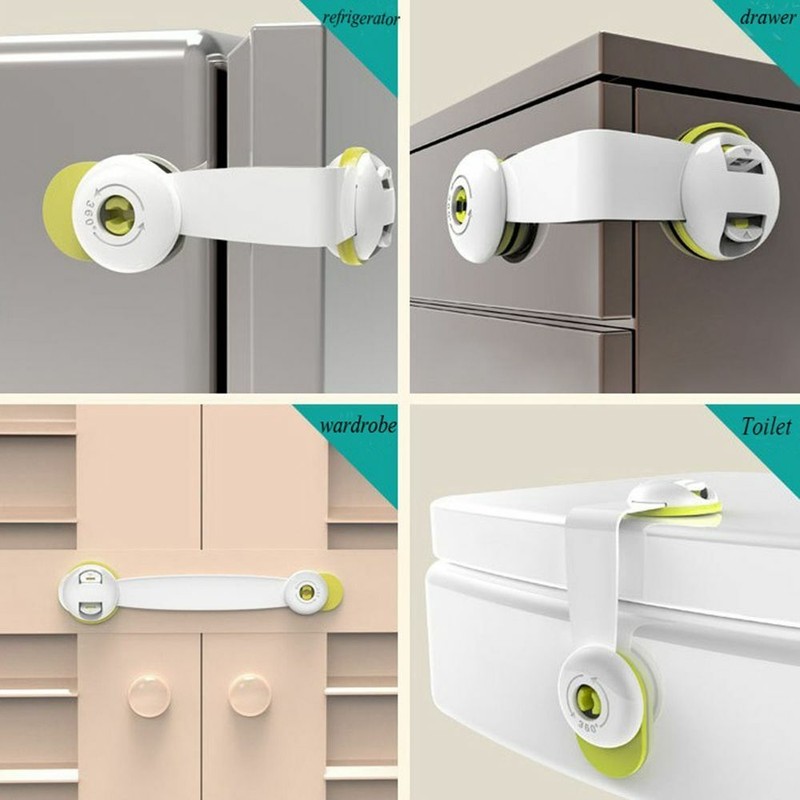 Plastic Cupboard Cabinet Locks Child Baby Proof Safety Door Drawer