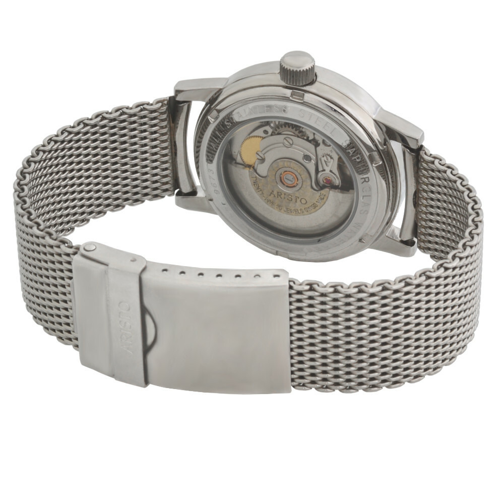 Pre-owned Aristo Unisex Automatic Watch (eta2824-2) Stainless Model 4h11tu Observer 10atm