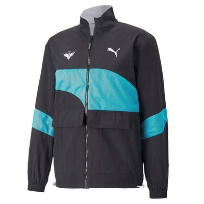 Puma Melo Clyde Full Zip Jacket Мужская черная повседневная спортивная верхняя одежда 53799701