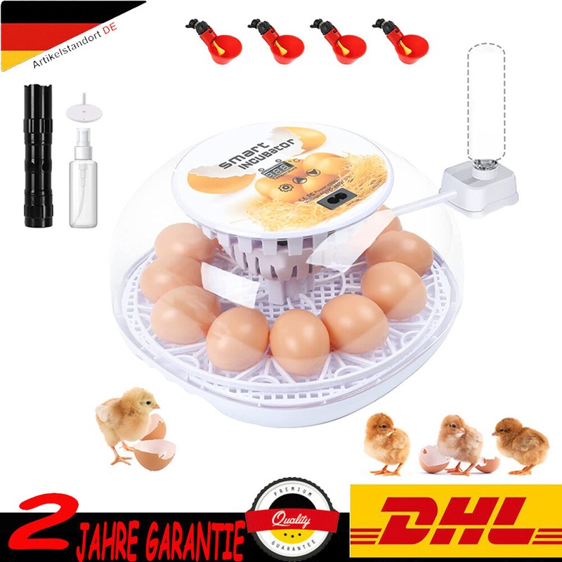 8in1 Vollautomatische Brutmaschine Brutapparat Flächenbrüter Brüter Inkubator