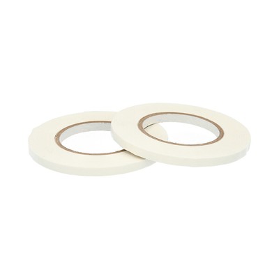 Poly Bag Sealing Tape White 3/8'' x 180 Yards 2.3 Mil 6 Rls with Tape Dispenser
