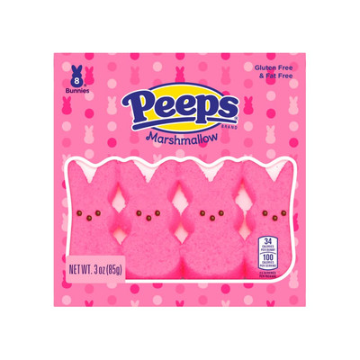 Easter Pink Marshmallow Bunny Candy - 8 Bunnies per Bag 3 Oz