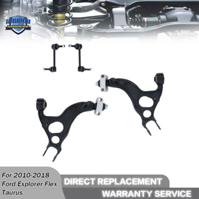 For Ford Explorer Flex Taurus MKS MKT Rear Upper Control Arms Sway Bar Links Kit
