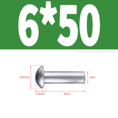 Solid Aluminium Round Head Rivets DIN 660 Domed Head M2 M2.5 M3 M4 M5 M6 M8