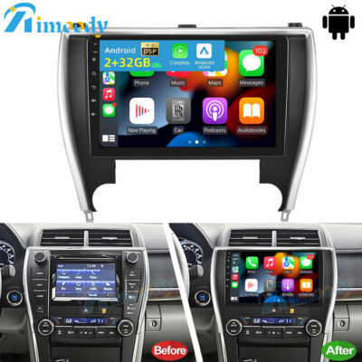 For 2015-2017 Toyota Camry Apple Carplay Car Radio Android 13 GPS Navi BT 2+32GB