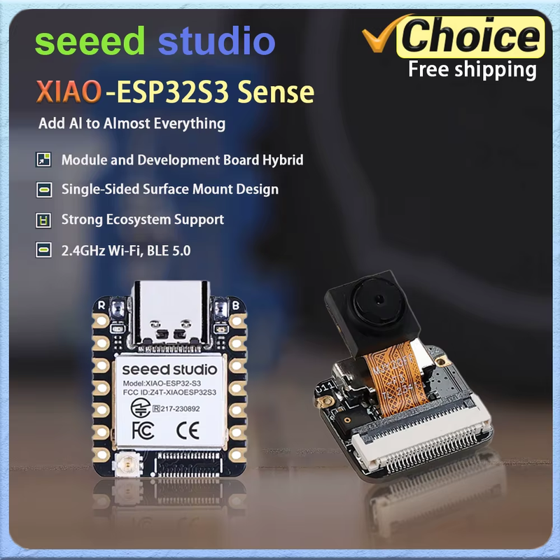 XIAO ESP32 S3 Sense with OV2640 Camera Sensor 2.4GHz Wi-Fi BLE 5.0 Microphone 8M