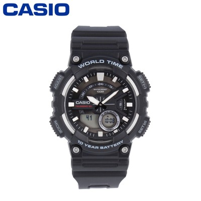 Casio STANDARD AEQ-110W-1A AEQ-110W AEQ-110 MEN Analog Digital Quartz Black